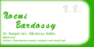noemi bardossy business card
