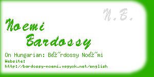noemi bardossy business card
